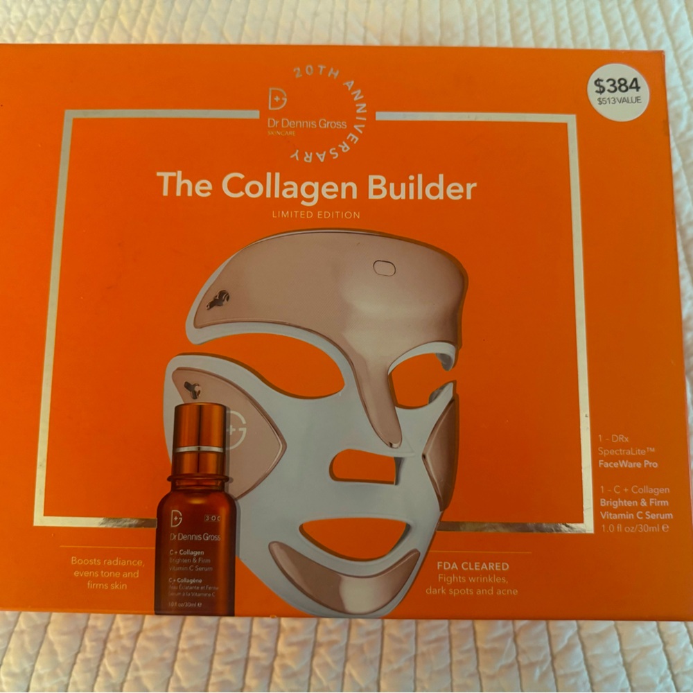 Dr. Dennis Gross DRx SpectraLite FaceWare Pro Masque LED Rose Gold Mask in Box
